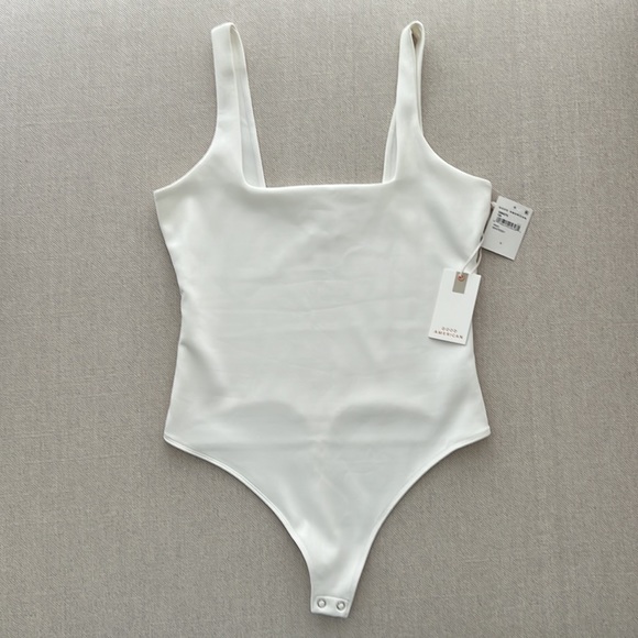 GOOD AMERICAN White Modern Tank Scuba Bodysuit Size Large - Picture 9 of 12
